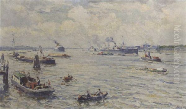 A Harbour Scene, Rotterdam - view 1