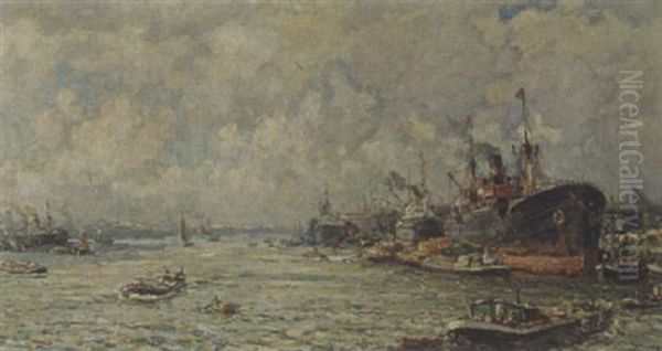 Ships Docked In The Harbour - view 1