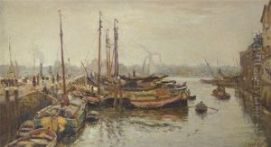 The Harbour Of Dordrecht by Evert Moll