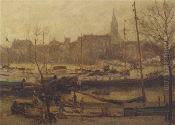 A Busy Day On The Quay, Rotterdam - view 1