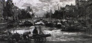 Stadsgezicht Rotterdam by Evert Moll