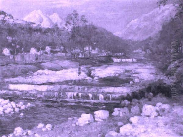 Washerwomen By A River, South Of France - view 1