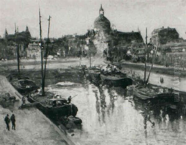 A Rotterdam Quay At Night - view 1