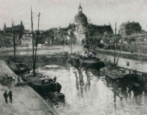 A Rotterdam Quay At Night