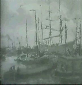 Schiffe Im Hafen by Evert Moll