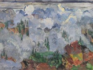 Wolken Im Gebirge by Oskar Moll