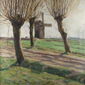 Kopfweiden An Der Muhle by Oskar Moll