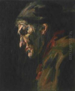 Portrait Einer Alteren Dame Im Profil by Oskar Moll