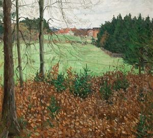 Dorf Am Waldrand by Oskar Moll