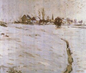 Winterlandschaft Bei Grafrath by Oskar Moll
