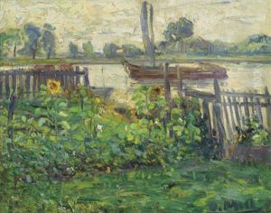 Sonnenblumen, Garten Am Fluss