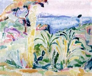 Sudlandische Landschaft Am Meer by Oskar Moll