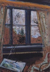Fensterausblick In Den Garten