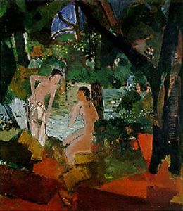 Zwei Frauen Am Fluss Zwei Frauen Am Fluss