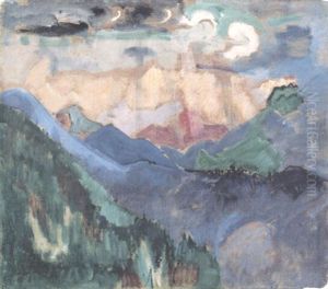 Berglandschaft Im Toten Gebirge by Oskar Moll