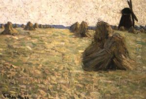 Kornpuppen Mit Windmuhle