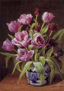 Tulipaner I En Kinesisk Bojan by Christian Juel Moellback