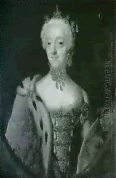 Portraet Af Frederik Iv's Datter, Prinsesse Charlotte Amalie, 1706-1782, I Hermelinskabe Og Med Ordenen L'union... - view 1