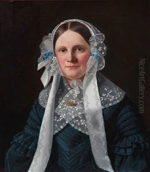 A Pair Of Portraits Of Lars Theilland (1797-1870) And His Wife Johanne Kathrine, Nee Jorgensen (1793-1861) (pair) - view 1