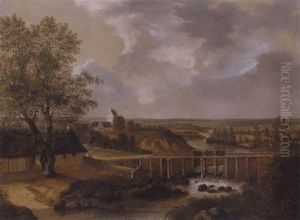 En Udsigt Til Frislevs Molle Og Kirke, Taget Fra Bregentveds Side