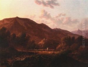 Figures On A Mountainous Landscape