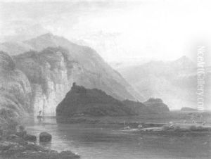 Skandinavische Fijordlandschaft by Jorgen Hendrick Moller