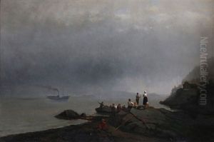 Folkelivsscene I Strandkanten