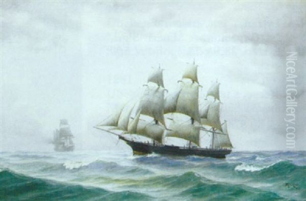 Marine Med Skibe Pa Havet - view 1