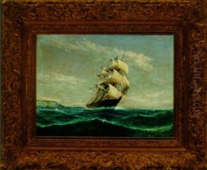 Vessel On A Choppy Sea by Farkas Molnar