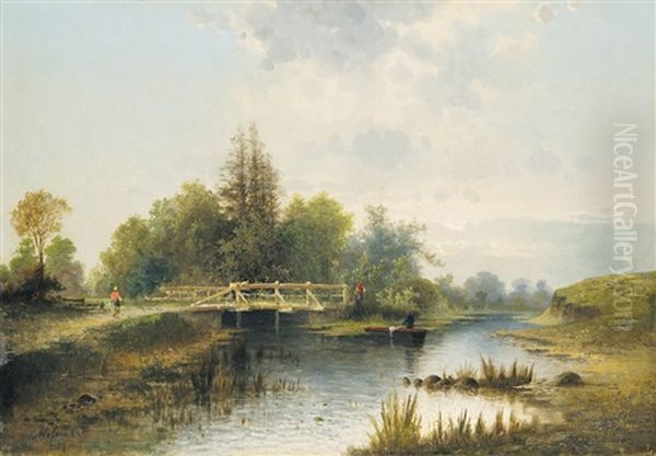 Riverbank With Figures - view 1