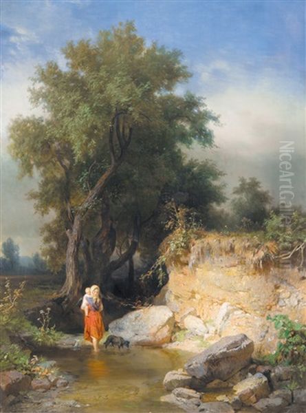 On The Side Of A Stream - view 1