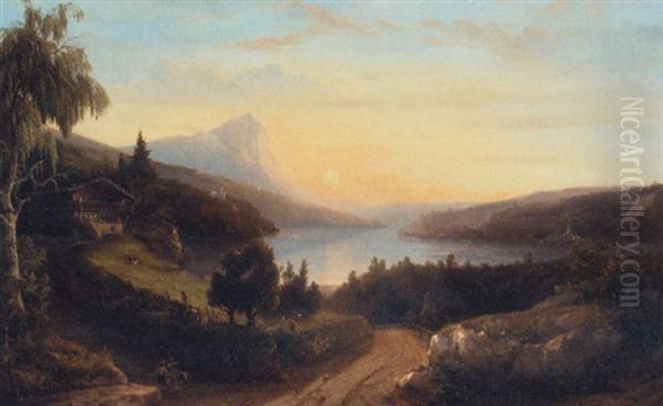 A Chalet In An Extensive Lake Landscape - view 1