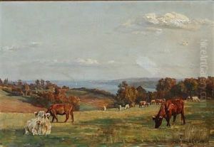 Landscape With Grazing Cows by Niels Pedersen Mols