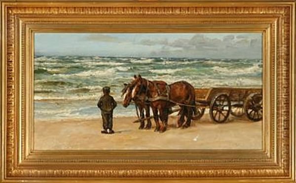 A Seaweed Collector Overlooking The Sea - view 1