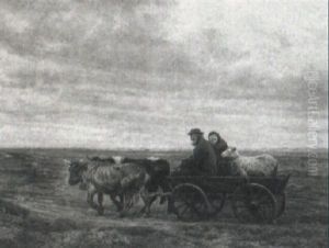 Farene Kares Hjem.  Parti Fra Veft I Jylland