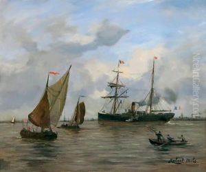 L'escaut, Anvers by Robert Charles Gustave Laurens Mols