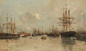 Vue Du Port D'anvers by Robert Charles Gustave Laurens Mols