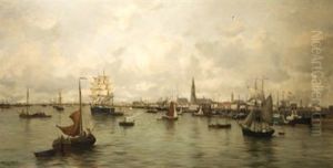Port D'anvers by Robert Charles Gustave Laurens Mols