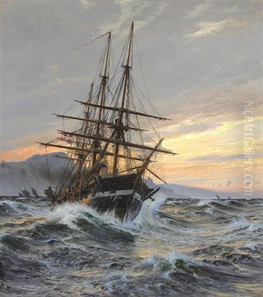 The Frigate Jutland Off Plymouth - view 1