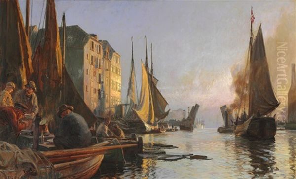 The Harbour At Knippelsbro In Copenhagen - view 1