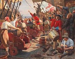 The End Of Peter Wessel Tordenskiold's Naval Battle In The North Sea by Christian Molsted