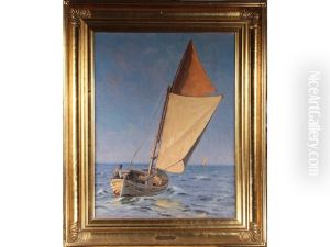 A Fisherman In A Sailing Dinghy A Fisherman In A Sailing Dinghy