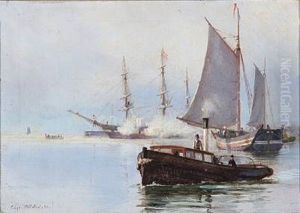 The Frigate Jylland Saluting by Christian Molsted