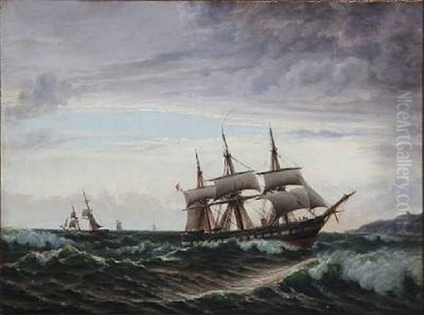 Sailing Ships At Sea - view 1