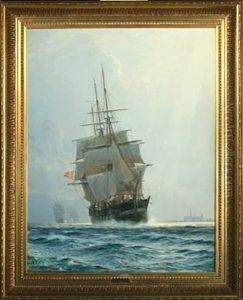 Frigates At Sea by Christian Molsted