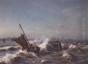 I Havneindlobet Til Dragor. Storm I Havneindlobet Til Dragor. Storm