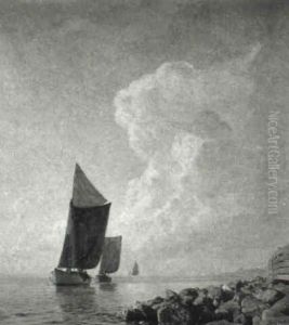 Fiskekuttere Ud For Kysten by Christian Molsted