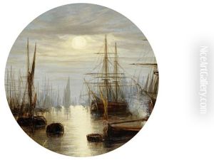 Ships On A River (pair) by Francis Moltino