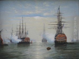 The Morning Gun (+ Frigates In Coastal Waters; Pair) by Francis Moltino