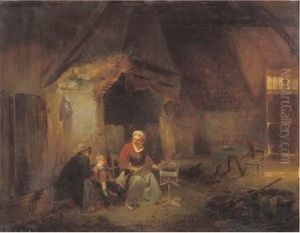 Domestic Happiness by Petrus Marius Molyn